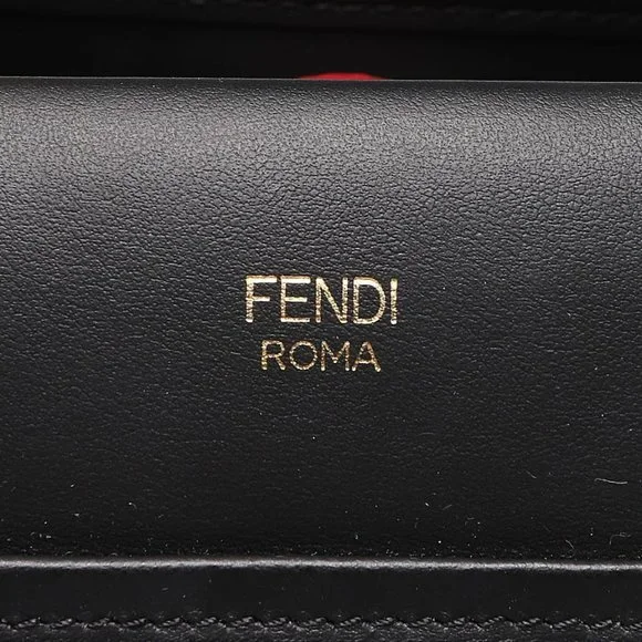 FENDI Tricolor Nappa Leather Runaway Logo Shoulder Bag - Picture 11 of 11